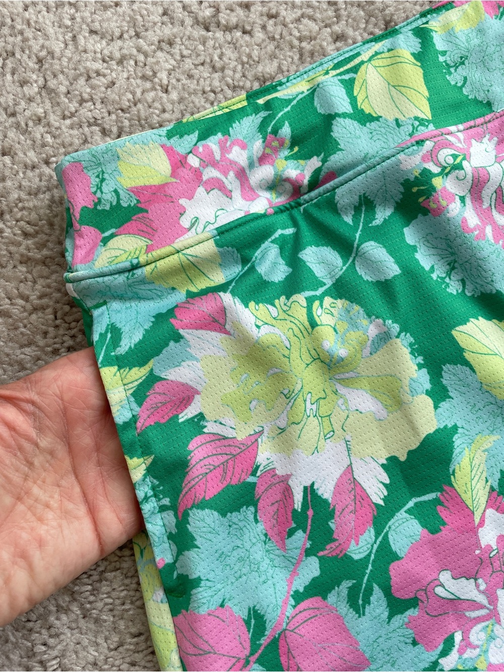 Sport Haley Tropical Green Pink Floral High Rise Athletic Golf Skort Size Small - Picture 6 of 10